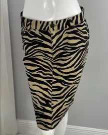 Ralph Lauren Zebra print pencil skirt with belt loops and pockets