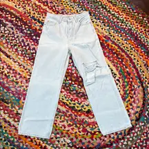 Levi’s Light Blue Ribcage Straight Ankle Denim Jeans