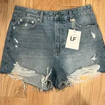 Lovers and Friends Women's Size‎ 28 Jack High Rise Cut Off Denim Jean Shorts