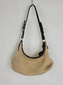 The Sak Womens Shoulder Bag One Size Brown Adjustable Strap Zip Closure Woven