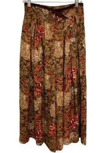 Vintage Deadstock Leslie Fay Sportswear Wide Leg Crop Culottes in Fall Floral