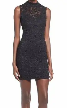 Soprano Juniors Lace Dress with Illusion Neckline