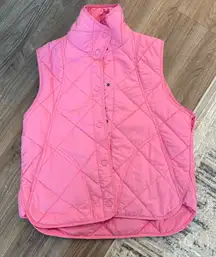 Oversized quilted vest