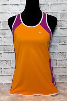 Nike Dri Fit Women's Orange and Purple color block size‎ s with racer back style