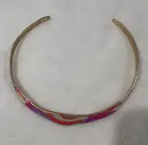 Colorful Gold Choker By