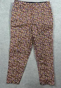 Boden Womens‎ Pants US 8 Floral Paisley Crop Summer Casual