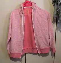 🌸(3/$20) pink heathered zip up hoodie jacket