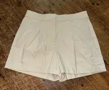 Loft tan retro high waist mom preppy chino 4 shorts