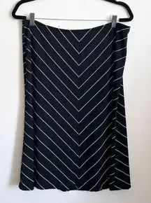 Vintage Y2K Chevron Skirt, Office Siren, Gothic, Witchy, Large‎