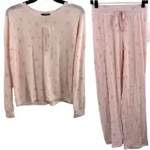 Lounge Set Pink All Over Star Print by Aqua New Size Medium
