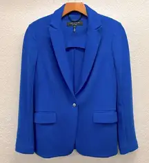 Rag & Bone Royal Blue Wool Blazer 1 Snap Closure Front Size 2