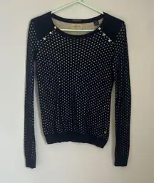 Scotch & Soda Navy and Cream Knit Sweater.  Size Petite Small