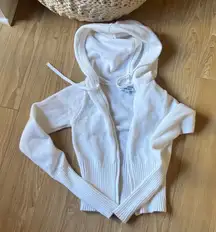 Frankie's Bikinis Cream Hooded Zip Up