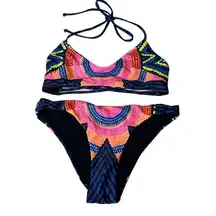 Mara Hoffman Womens Multicolor Two Piece Bikini Suit sz XS/S