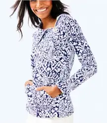 Lilly Pulitzer Navy Booker Pineapple Party Pullover | S