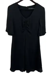 & Other Stories Black Viscose V-Neck Dress Size 6‎