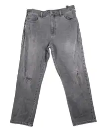 Pilcro Jeans Women Gray Wash Denim‎ Ripped Knee High Rise Neutral Size 12 31