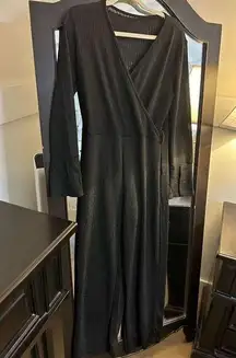 NEW Black Formal Shimmer Jumpsuit L NO BELT