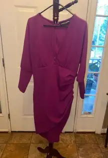 Women's GabrielleUnion NY & CO Dress, Magenta, Size L