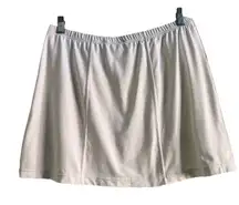 Boast USA Ivory Stretch Pull On Tennis Pickleball Golf Micro Mini Skort Size L
