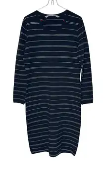 Athleta Women Dress Sweater‎ Knit Striped Pullover Crewneck Long Sleeves Medium