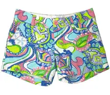 Lilly Pulitzer Shorts Size 0‎ Pink Green Callahan Conch Republic Beach Coastal