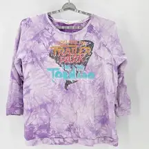 Cheeky YOU ARE THE TRAILER PARK I AM THE TORNADO PURPLE TIE DYE SWEATSHIRT