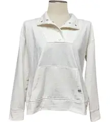 T by Talbots Pullover Long Sleeve Cream Off White Multi Color Speckle Medium