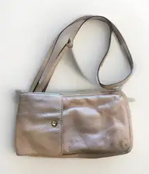 Gigi light pink leather Crossbody Phone Pocket + Lots Of Room In‎ The Bag!
