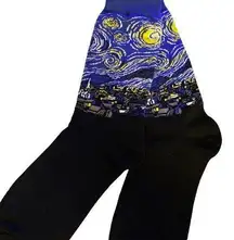Starry Night Van Gogh Inspired Crew Socks - #134 / Any 3 Pair $15
