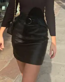 Faux Leather Skirt