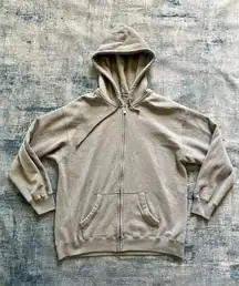 Hollister Heathered Gray Full Zip Hoodie Medium