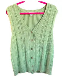 The TOG Shop Cable Knit Sweater Vest Green XL‎