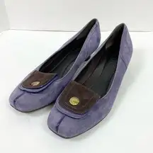 Hogan Lavender Purple Suede Pump Heels