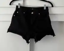 7 For All Mankind Black Shorts