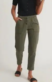 MARINE LAYER Emmy Linen Blend Utility Pants in Dusty Olive