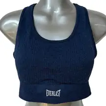 Everlast Sports Bra Navy Blue Seamless Crop Top Activewear Women's Size 8