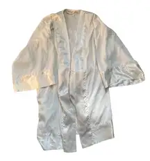 Vintage 1990s Coquette Victorias Secret Gold Label White Robe