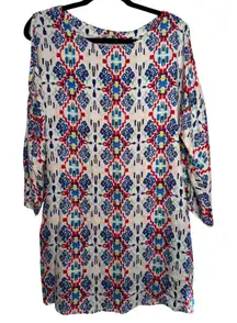 Johnny Was‎ Geometric Open Sleeve Shift Dress - M