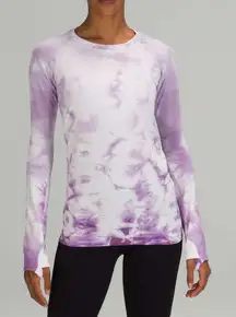 Lululemon Swiftly Tech Long Sleeve Shirt 2.0 Shibori Stripe Wisteria Purple