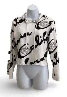 Cropped Fleece Hoodie