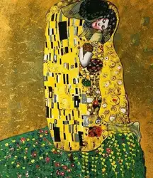 Gustav Klimt The Kiss 100% Silk Scarf Artsy Career Wearable Art Gift 33" Square