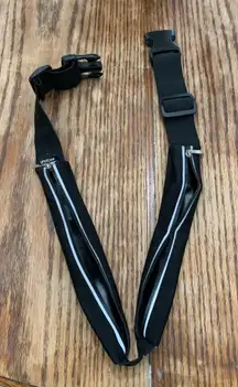 Black Adjustable Belt Bag. Black running belt Fanny pack