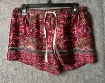 Japna‎ Lounge Women Size Medium made in India silk lounge shorts drawstring