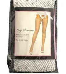 White Rhinestoned Fishnets