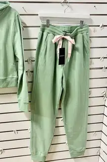 NWT Marchesa Active Remy Long Sleeve Hoodie & Jogger Pants Set Sage Women Size M
