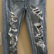 American Eagle Outfitters Next Level Stretch Jegging Distress Women 00 Short