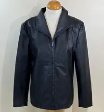 Genuine Leather Full Zip Jacket