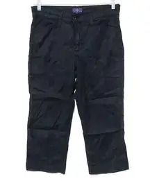 NYDJ Crop Black Pants Lift Tuck Technology Stretch Linen Tencel Spandex Blend 6