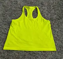 Lululemon neon yellow swiftly tech tank race length size 12